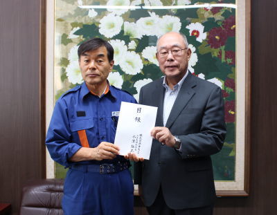 つくば市竜巻災害支援募金寄贈